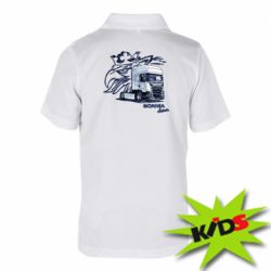 Детское поло Scania watercolor art - PrintSalon