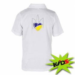 Детская футболка поло Ukrainian heart - PrintSalon