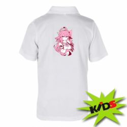 Детское поло Yae Miko portrait - PrintSalon