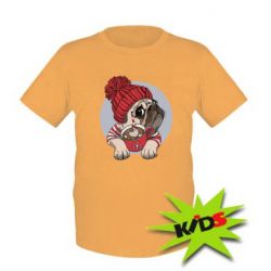 Детская футболка Pug And Coffee - PrintSalon
