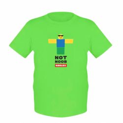 Детская футболка Roblox Not Noob - PrintSalon