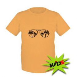 Детская футболка Sunglasses And Palm Trees - PrintSalon