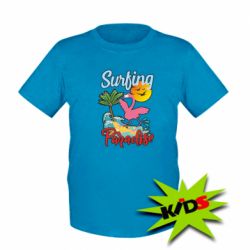 Детская футболка Surfing Paradise Flamingo - PrintSalon
