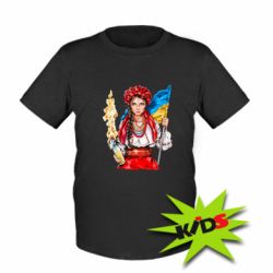 Детская футболка Украинская девушка в венку - PrintSalon