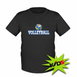 Детская футболка Volleyball text and ball - PrintSalon