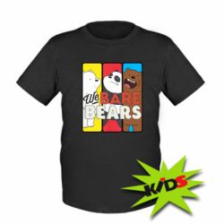 Детская футболка We bare bears collage - PrintSalon