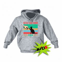 Детское худи Best cat mom ever - PrintSalon