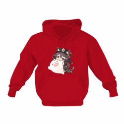 Детское худи Hu Tao cat - PrintSalon