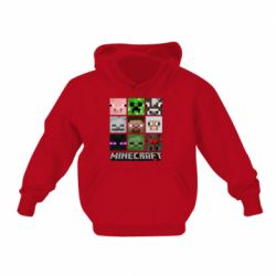 Дитяче худі Minecraft character heads - PrintSalon