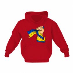 Детское худи Рука с украинским флагом - PrintSalon