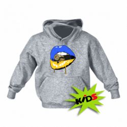 Дитяче худі Україна! Губи з кулею - PrintSalon
