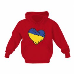 Детское худи Украина сердце с царапинами - PrintSalon