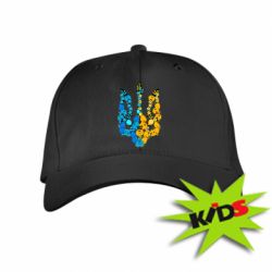 Дитяча кепка Тризуб квіти Україна - PrintSalon