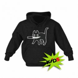 Детское худи Cat with a knife - PrintSalon
