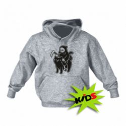 Дитяче худі Death and cat - PrintSalon