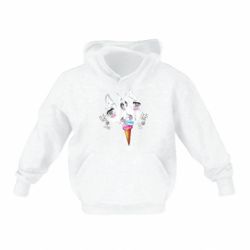 Детское худи Ahegao girl eating ice cream - PrintSalon