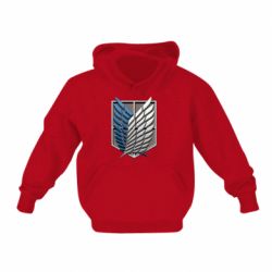 Детское худи Attack Titan Survey Corps Logo 3D - PrintSalon