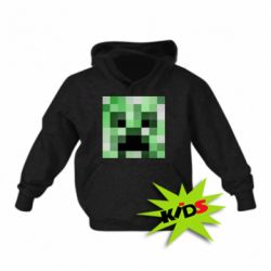 Детское худи Minecraft minimalist Creeper - PrintSalon