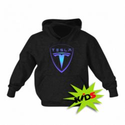 Детское худи Tesla logo gradient - PrintSalon
