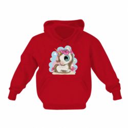 Детское худи Unicorn with flowers - PrintSalon