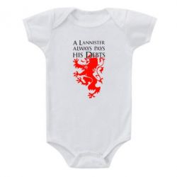 Дитячий бодік A Lannister always pays his debts - PrintSalon