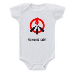 Детский бодик All you need is love (Коктейль Молотова) - PrintSalon