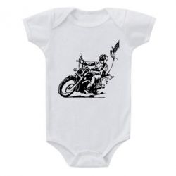 Детский бодик Байкер на мотоцикле - PrintSalon