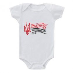 Детский бодик Детский рисунок флаг Украины - PrintSalon