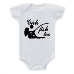 Детский бодик Девушки тоже рыбачат - PrintSalon