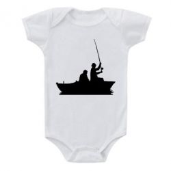 Детский бодик Два рыбака на лодке - PrintSalon