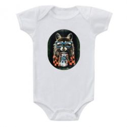 Детский бодик Енот в очках - PrintSalon