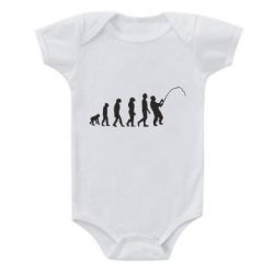 Детский бодик Эволюция рыбака - PrintSalon