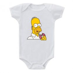 Детский бодик Гомер любит пончики - PrintSalon