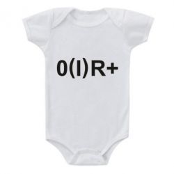 Детский бодик Группа крови (1)0+ - PrintSalon