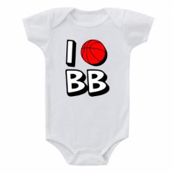 Детский бодик I love basketball - PrintSalon