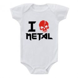 Детский бодик I love metal - PrintSalon