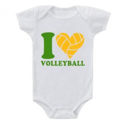 Детский бодик I love volleyball - PrintSalon