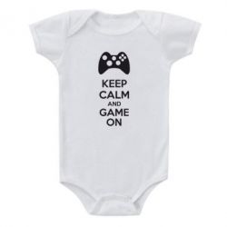 Детский бодик KEEP CALM and GAME ON - PrintSalon