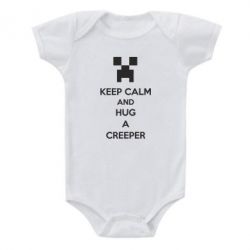 Детский бодик KEEP CALM and HUG A CREEPER - PrintSalon