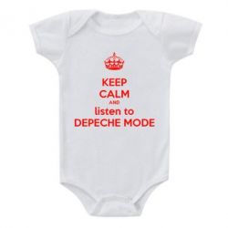 Детский бодик KEEP CALM and LISTEN to DEPECHE MODE - PrintSalon