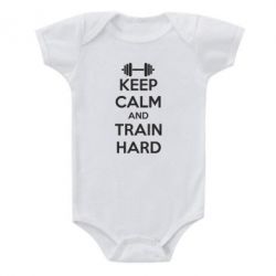 Дитячий бодік KEEP CALM and TRAIN HARD - PrintSalon