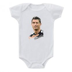 Детский бодик Криштиану Роналду, полигональный портрет - PrintSalon