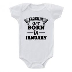 Детский бодик Legends are born in January - PrintSalon