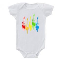 Детский бодик Разноцветные гитары - PrintSalon