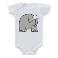 Детский бодик удивленный слон - PrintSalon