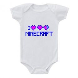 Дитячий бодік Я люблю Minecraft - PrintSalon