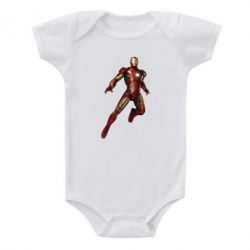 Детский бодик Железный Человек в воздухе-PrintSalon Детский бодик Железный Человек в воздухе