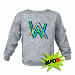 Детский свитшот Alan Walker multicolored logo - PrintSalon