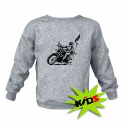 Детский свитшот Байкер на мотоцикле - PrintSalon