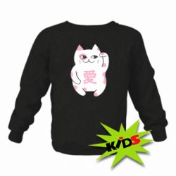 Детский свитшот Cat and hieroglyphs - PrintSalon